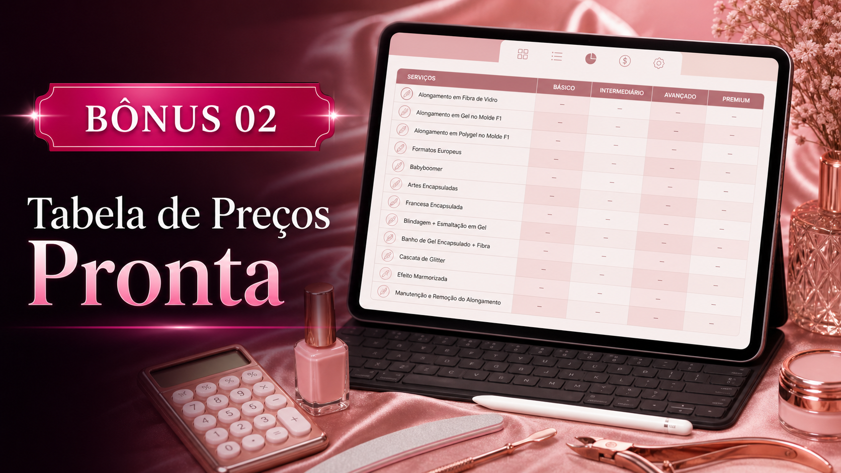 Bônus 2 - Tabela de Preços